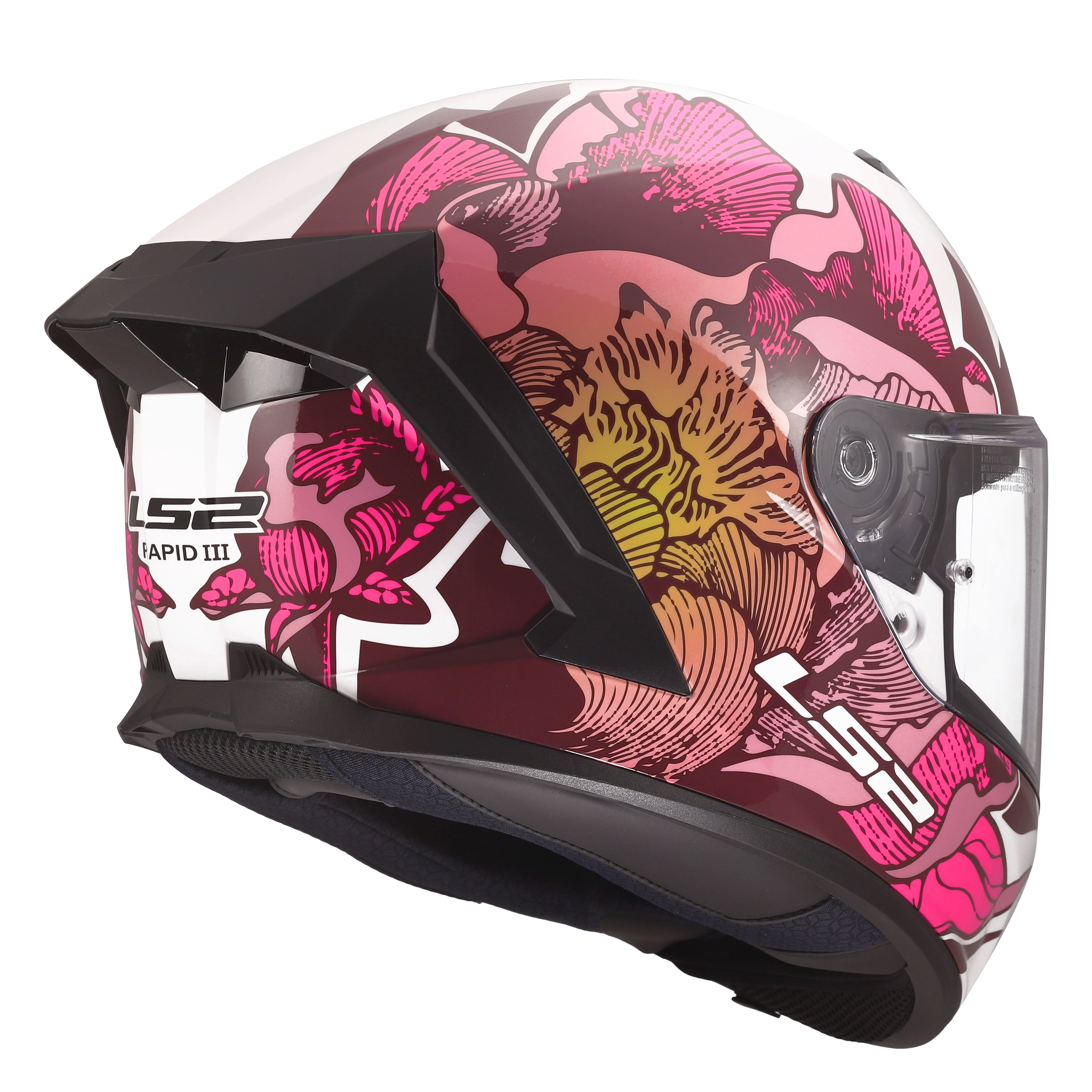 LS2 FF820 RAPID III POPPIES II WHITE PINK  168200402  (9)
